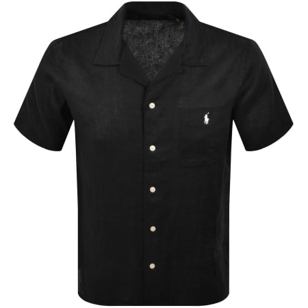 Ralph Lauren Linen Short Sleeve Shirt Black | Mainline Menswear us